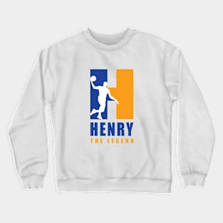 Henry Custom Player Basketball Your Name The Legend Crewneck Sweatshirt